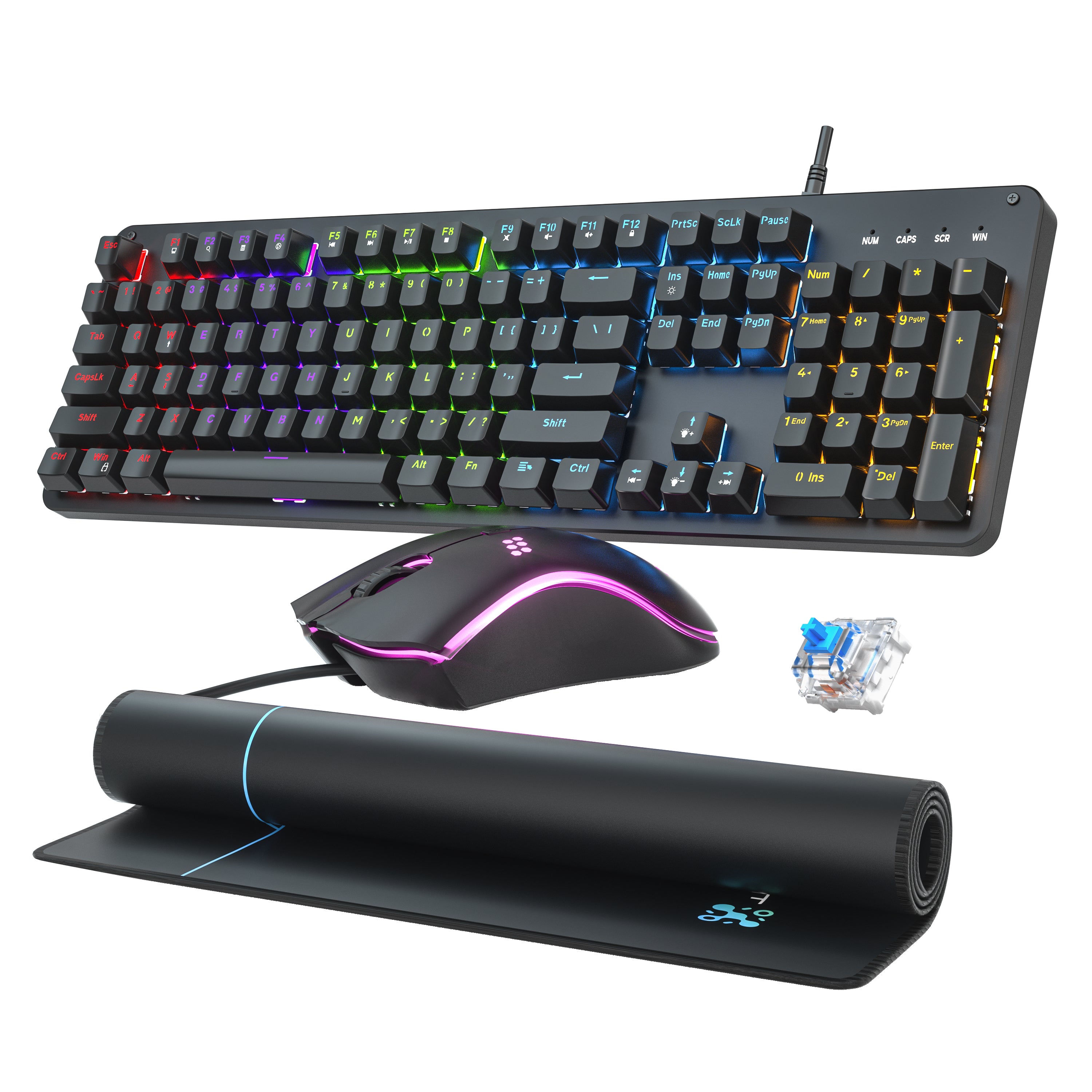 Gaming keyboard retailer and mouse and mousepad