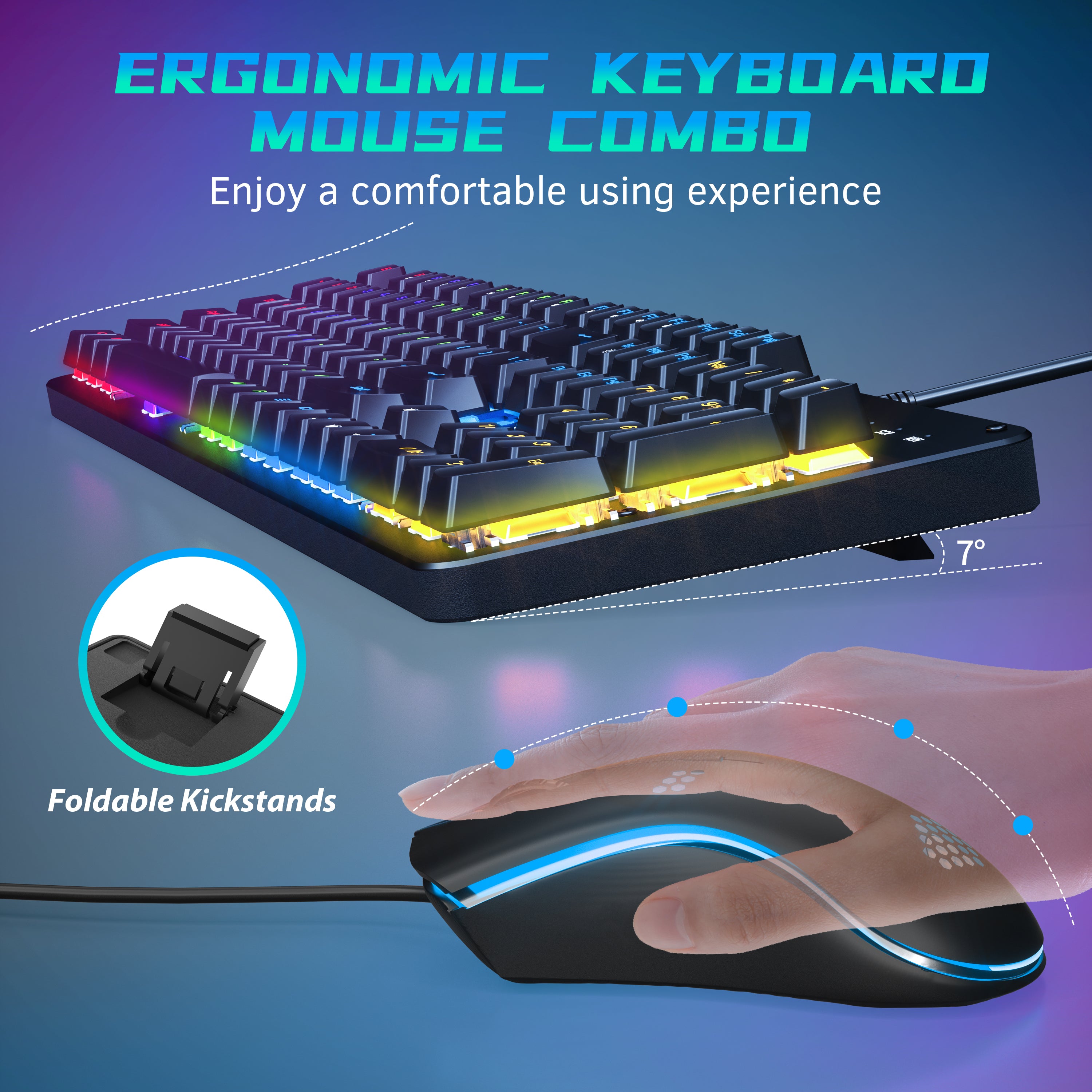 821 Mechanical Gaming Keyboard and Mouse Combo