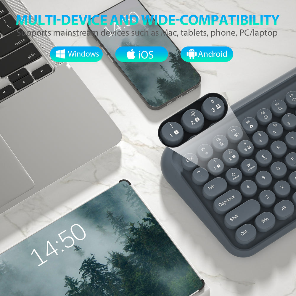 898 Retro Essential Wireless Bluetooth Keyboard