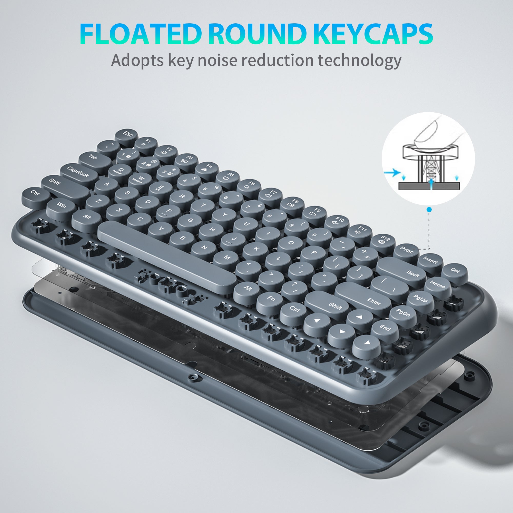 898 Retro Essential Wireless Bluetooth Keyboard