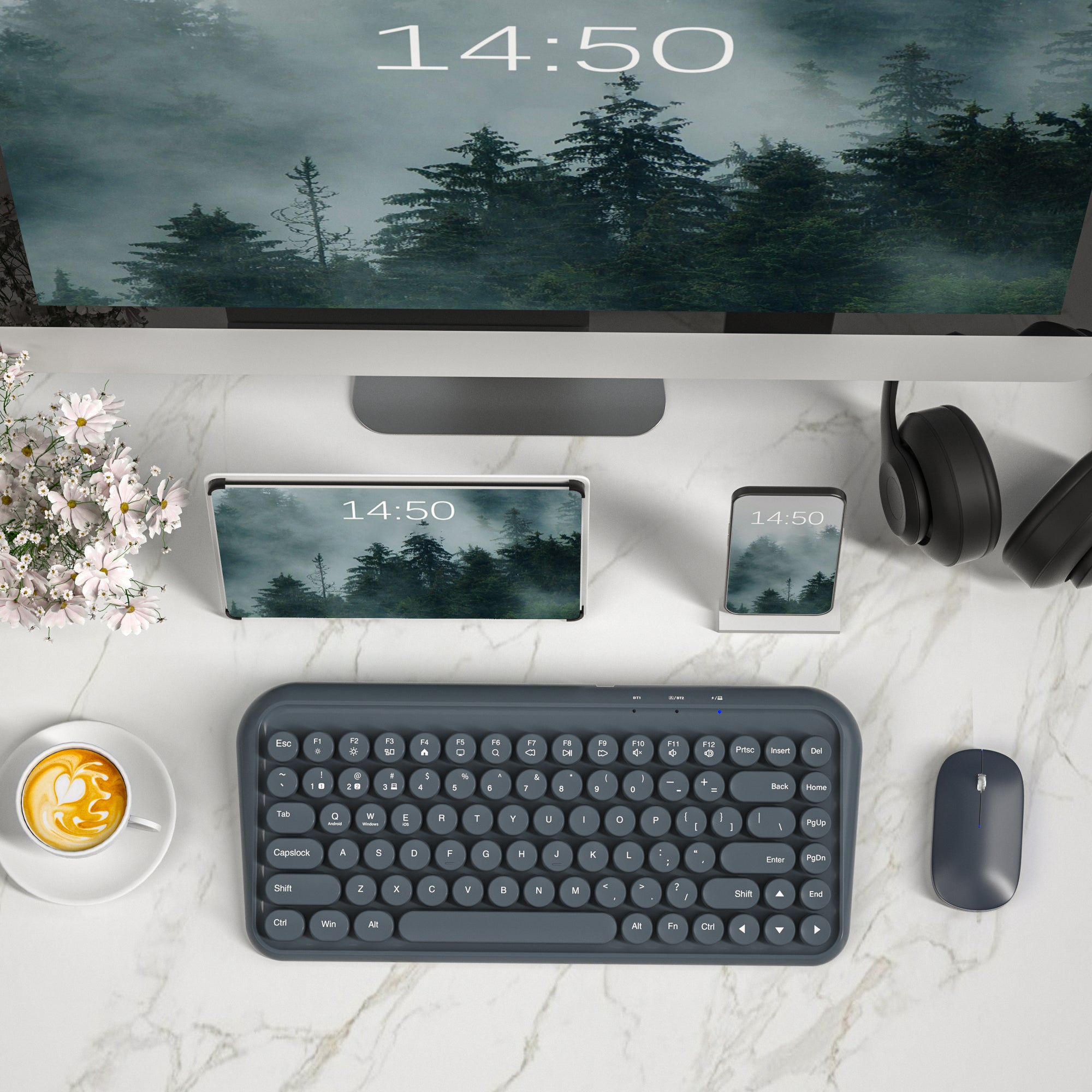 898 Retro Essential Wireless Bluetooth Keyboard