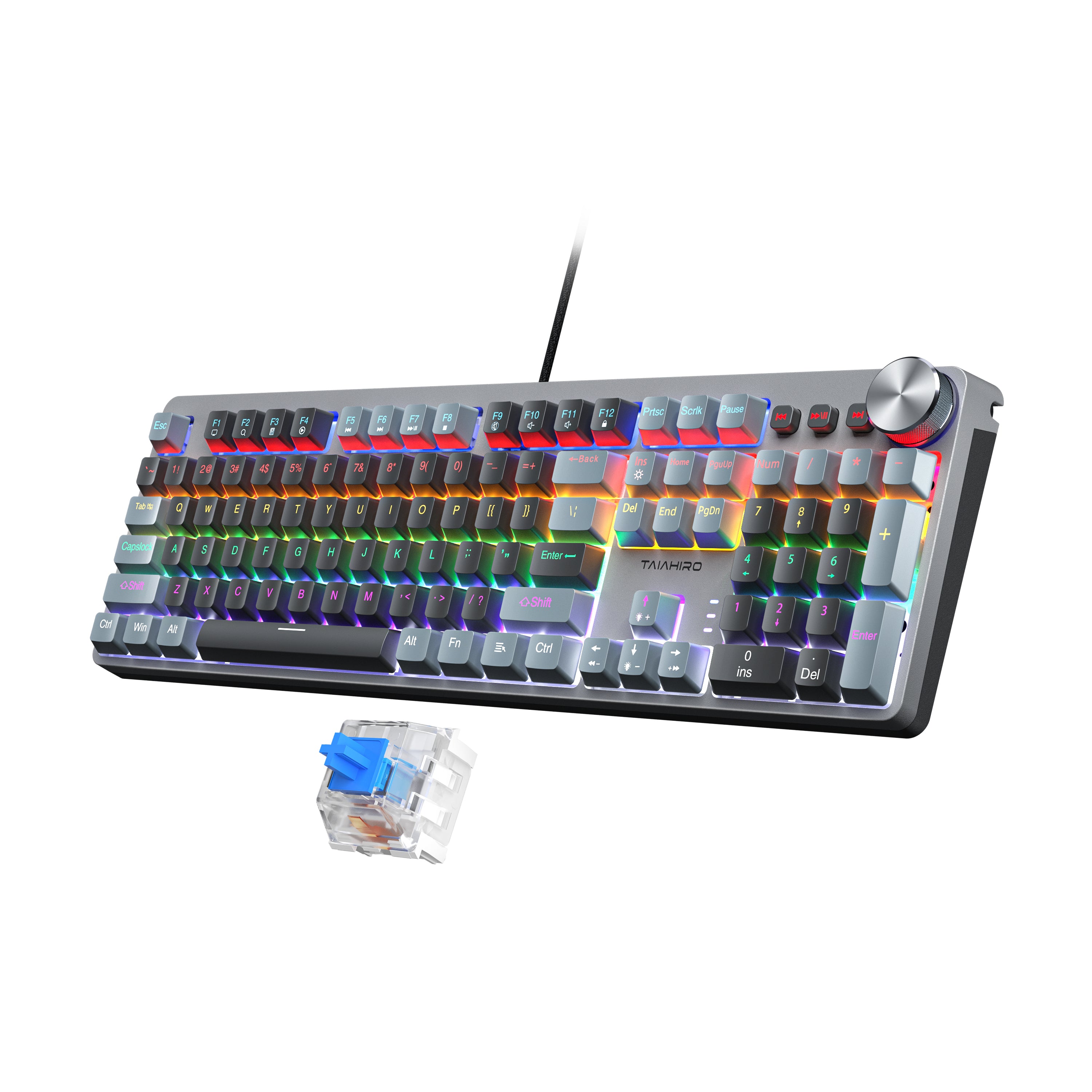1906 Tallasic Mechanical Gaming Keyboard Gray & Black – My Store