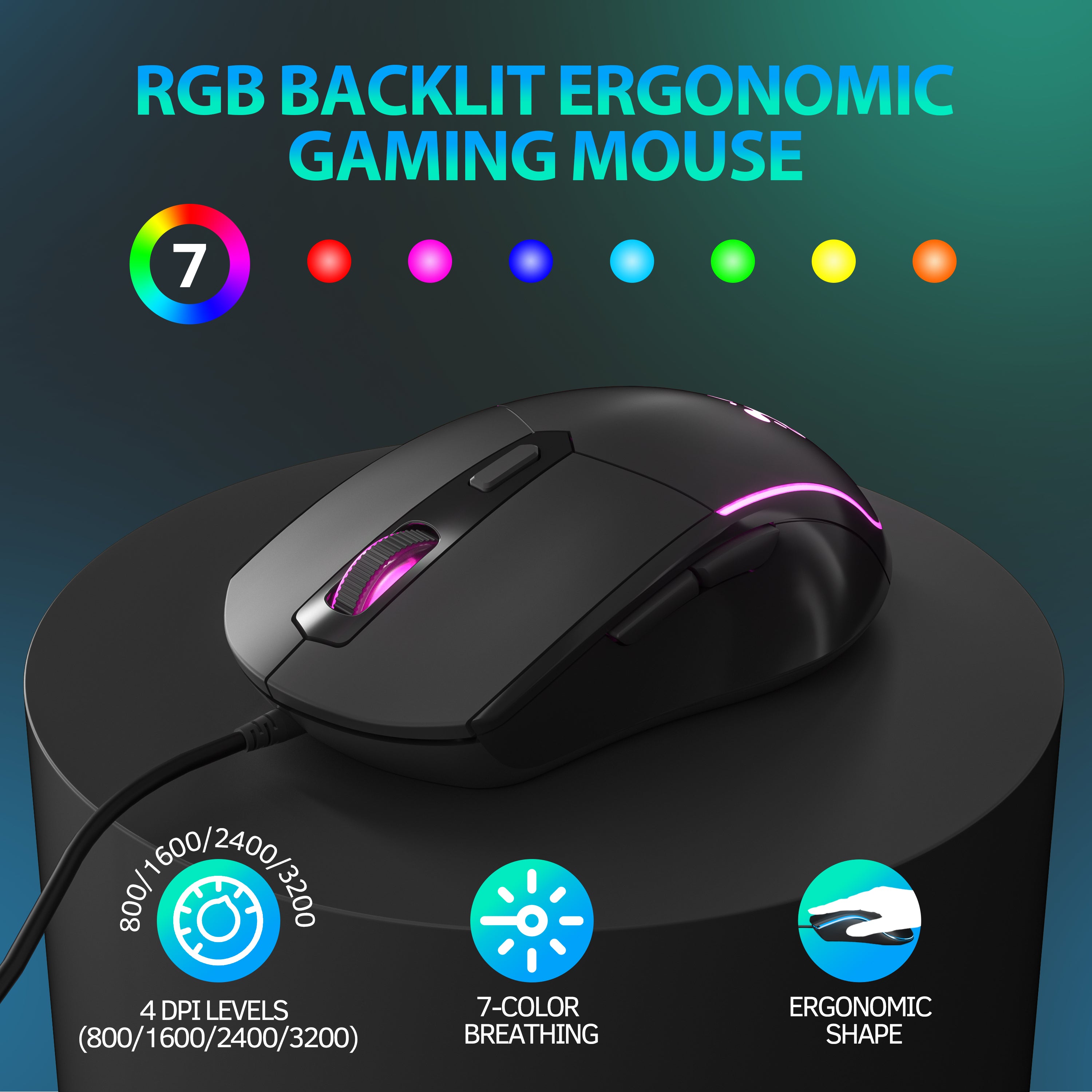 820 Typewriter Mechanical Gaming Keyboard with Mouse, Metal Panel