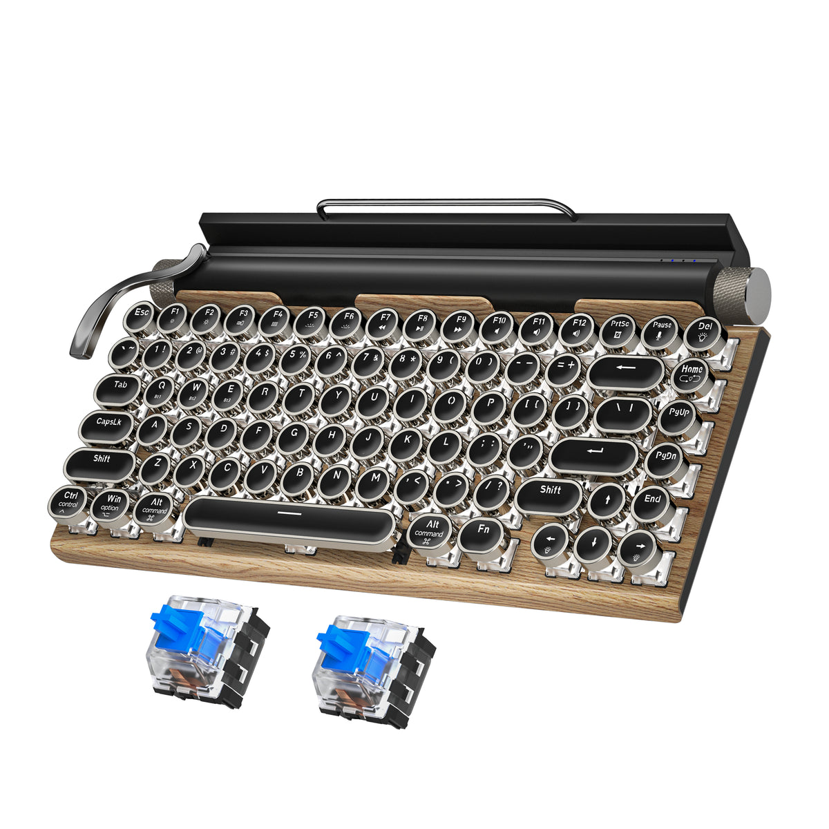 981 Retro Express Wireless, Mechanical Gaming Vintage Typewriter Keybo ...