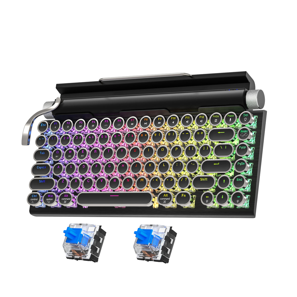981 Retro Express Wireless, Mechanical Gaming Vintage Typewriter Keybo ...