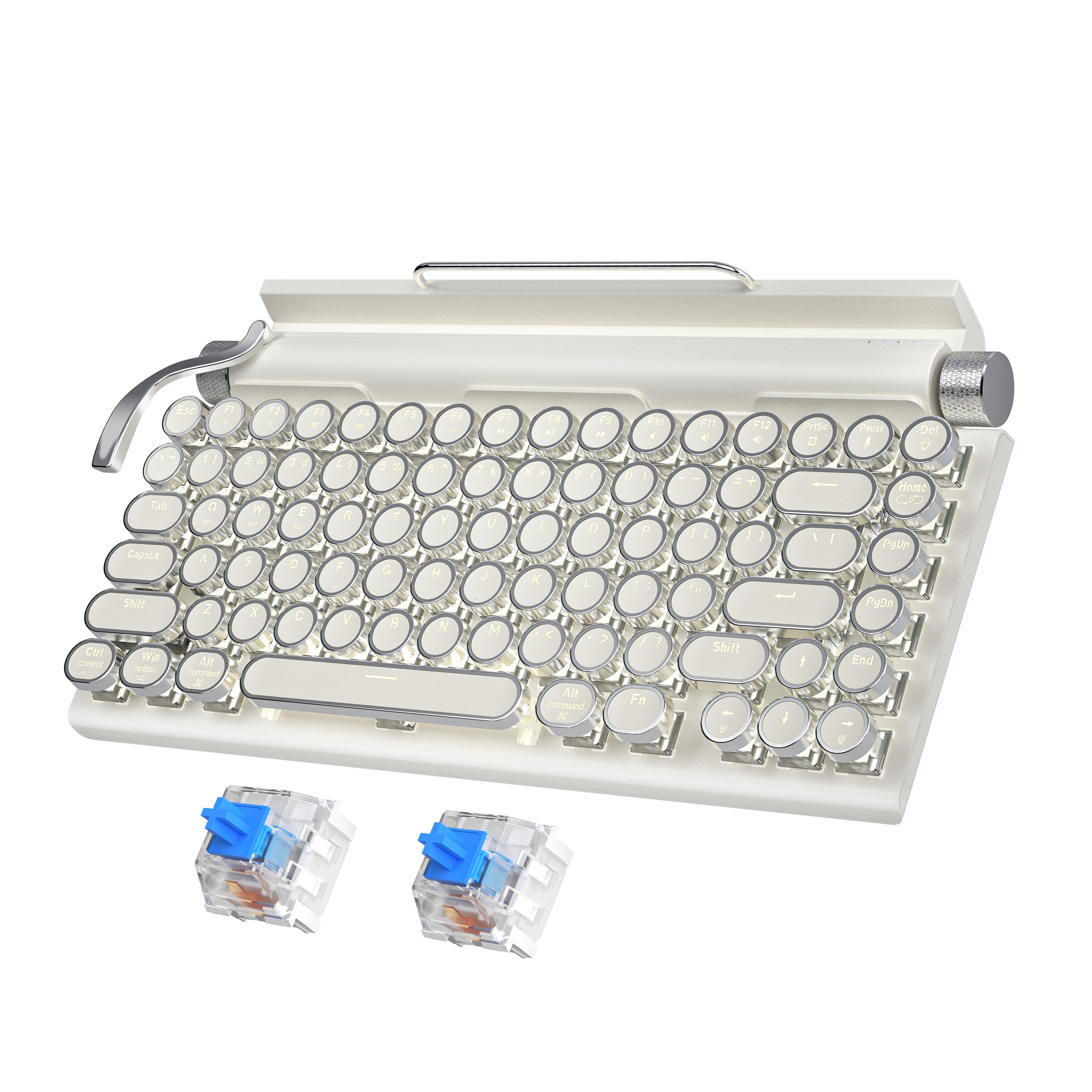 981 Retro Express Wireless, Mechanical Gaming Vintage Typewriter Keyboard